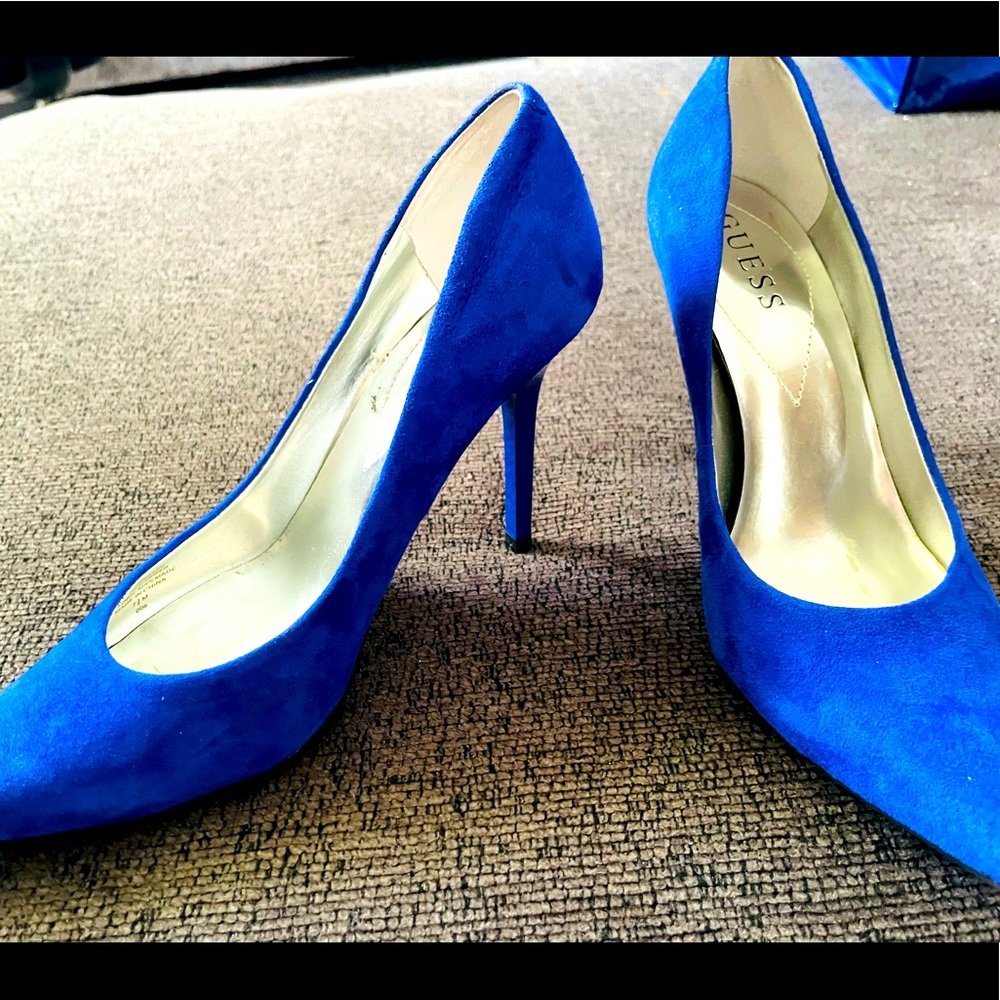 Guess Blue Suede High Heels